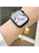 Cartoon Cat Ceramic Beads Strap for Apple Watch Series 10 42mm / 9 8 7 41mm / SE (2023) SE (2022) SE 6 5 4 40mm / 3 2 1 38mm Drawstring Bracelet - Orange