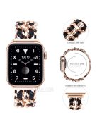 Chain Style Stainless Steel Watch Strap for Apple Watch Series 10 42mm / 9 8 7 41mm / 6 5 4 SE SE (2022) SE (2023) 40mm / 3 2 1 38mm  - Rose Gold / Black