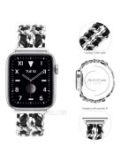 Chain Style Stainless Steel Watch Strap for Apple Watch Series 10 42mm / 9 8 7 41mm / 6 5 4 SE SE (2022) SE (2023) 40mm / 3 2 1 38mm  - Silver / Black