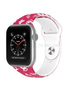 Christmas Pattern Printing Smart Watch Band Silicone Wrist Strap for Apple Watch Series 10 42mm / 9 8 7 41mm / 6 5 4 SE SE (2022) SE (2023) 40mm / 3 2 1 38mm, Size L - Christmas Pattern