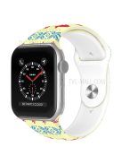 Christmas Pattern Printing Smart Watch Band Silicone Wrist Strap for Apple Watch Series 10 42mm / 9 8 7 41mm / 6 5 4 SE SE (2022) SE (2023) 40mm / 3 2 1 38mm, Size L - Christmas Reindeer