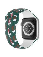 Christmas Pattern Printing Smart Watch Band Silicone Wrist Strap for Apple Watch Series 10 42mm / 9 8 7 41mm / 6 5 4 SE SE (2022) SE (2023) 40mm / 3 2 1 38mm, Size L - Christmas Sock