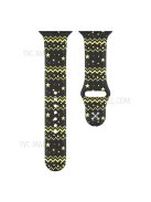 Christmas Pattern Printing Smart Watch Band Silicone Wrist Strap for Apple Watch Series 10 42mm / 9 8 7 41mm / 6 5 4 SE SE (2022) SE (2023) 40mm / 3 2 1 38mm, Size L - Christmas Starry Sky