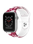 Christmas Pattern Printing Smart Watch Band Silicone Wrist Strap for Apple Watch Series 10 42mm / 9 8 7 41mm / 6 5 4 SE SE (2022) SE (2023) 40mm / 3 2 1 38mm, Size L - Polar Bear