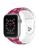 Christmas Pattern Printing Smart Watch Band Silicone Wrist Strap for Apple Watch Series 10 42mm / 9 8 7 41mm / 6 5 4 SE SE (2022) SE (2023) 40mm / 3 2 1 38mm, Size L - Snowflake / Plaid