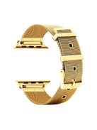 Classic Buckle Milanese Stainless Steel Watch Strap Replacement for Apple Watch Series 10 42mm / 9 8 7 41mm / SE (2023) SE (2022) SE 6 5 4 40mm / 3 2 1 38mm - Gold