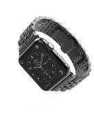 Classic Seven Beads Stainless Steel Watch Band for Apple Watch Series 10 46mm / Ultra 2 Ultra 49mm / 9 8 7 45mm / SE (2023) SE (2022) SE 6 5 4 44mm / 3 2 1 42mm - Black