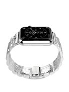 Classic Seven Beads Stainless Steel Watch Strap for Apple Watch Series 10 46mm / Ultra 2 Ultra 49mm / 9 8 7 45mm / SE (2023) SE (2022) SE 6 5 4 44mm / 3 2 1 42mm - Silver