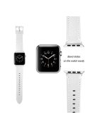 Classical Buckle Genuine Leather Watch Strap for Apple Watch Series 10 42mm / 9 8 7 41mm / 6 5 4 SE SE (2022) SE (2023) 40mm / 3 2 1 38mm - White