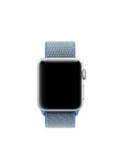 Closure Nylon Watch Bracelet with Connector for Apple Watch Series 10 42mm / 9 8 7 41mm / SE (2023) SE (2022) SE 6 5 4 40mm / 3 2 1 38mm - Light Blue