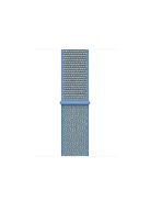 Closure Nylon Watch Bracelet with Connector for Apple Watch Series 10 42mm / 9 8 7 41mm / SE (2023) SE (2022) SE 6 5 4 40mm / 3 2 1 38mm - Light Blue