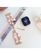 Clover Strap For Apple Watch Series 10 42mm / 9 8 7 41mm / 6 5 4 SE (2023) SE (2022) SE 40mm / 3 2 1 38mm Beaded Bracelet Band - Pink