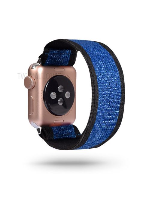 Color Matching Nylon Watch Band for Apple Watch Series 8 45mm / Ultra 49mm / Ultra 2 49mm / Series 9 45mm / SE (2023) 44mm / 7 45mm / Series 6 / SE / SE (2022) 44m / 5 / 4 44mm / Series 3 2 1 Watch 42mm - Black / Blue