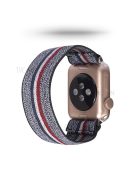 Color Matching Nylon Watch Band for Apple Watch Series 8 45mm / Ultra 49mm / Ultra 2 49mm / Series 9 45mm / SE (2023) 44mm / 7 45mm / Series 6 / SE / SE (2022) 44m / 5 / 4 44mm / Series 3 2 1 Watch 42mm - Grey / Colorful