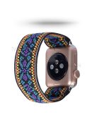 Color Matching Nylon Watch Band for Apple Watch Series 8 45mm / Ultra 49mm / Ultra 2 49mm / Series 9 45mm / SE (2023) 44mm / 7 45mm / Series 6 / SE / SE (2022) 44m / 5 / 4 44mm / Series 3 2 1 Watch 42mm - National Style