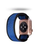 Color Matching Printing Nylon Watch Band for Apple Watch Series 10 42mm / 9 8 7 41mm / 6 5 4 SE SE (2022) SE (2023) 40mm / 3 2 1 38mm - Black / Blue