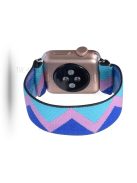 Color Matching Printing Nylon Watch Band for Apple Watch Series 10 42mm / 9 8 7 41mm / 6 5 4 SE SE (2022) SE (2023) 40mm / 3 2 1 38mm - Blue Triangle