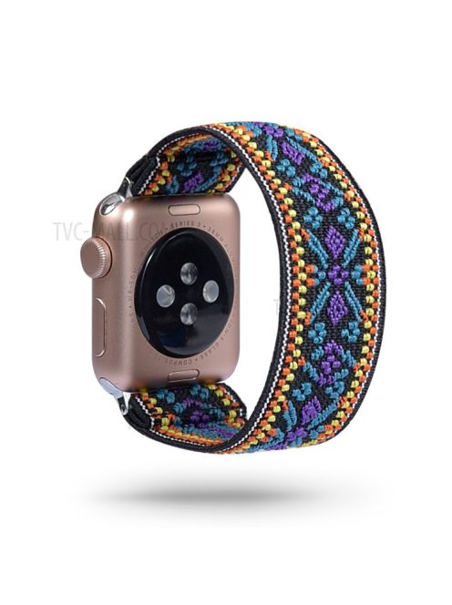 Color Matching Printing Nylon Watch Band for Apple Watch Series 10 42mm / 9 8 7 41mm / 6 5 4 SE SE (2022) SE (2023) 40mm / 3 2 1 38mm - National Style