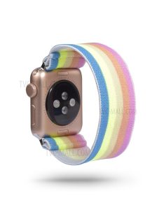   Color Matching Printing Nylon Watch Band for Apple Watch Series 10 42mm / 9 8 7 41mm / 6 5 4 SE SE (2022) SE (2023) 40mm / 3 2 1 38mm - Rainbow