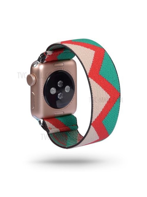 Color Matching Printing Nylon Watch Band for Apple Watch Series 10 42mm / 9 8 7 41mm / 6 5 4 SE SE (2022) SE (2023) 40mm / 3 2 1 38mm - Triangle Colorful