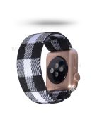 Color Matching Printing Nylon Watch Band for Apple Watch Series 10 42mm / 9 8 7 41mm / 6 5 4 SE SE (2022) SE (2023) 40mm / 3 2 1 38mm - White / Black