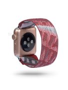 Color Matching Printing Nylon Watch Band for Apple Watch Series 10 42mm / 9 8 7 41mm / 6 5 4 SE SE (2022) SE (2023) 40mm / 3 2 1 38mm - Wine Red