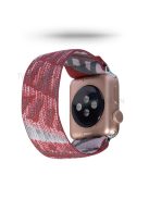 Color Matching Printing Nylon Watch Band for Apple Watch Series 10 42mm / 9 8 7 41mm / 6 5 4 SE SE (2022) SE (2023) 40mm / 3 2 1 38mm - Wine Red