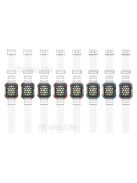 Color Splicing Clear TPU Smart Watch Replacement Strap for Apple Watch Ultra 49mm / Ultra 2 49mm / Series 9 45mm / SE (2023) 44mm / Series 7 / 8 45mm / Series 6 / 5 / 4 / SE / SE (2022) 44mm / Series 3 / 2 / 1 42mm - Green