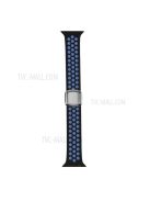 Colorful Silicone Watch Strap for Apple Watch Series 10 42mm / 9 8 7 41mm / 6 5 4 SE SE (2022) SE (2023) 40mm / 3 2 1 38mm - Black / Blue