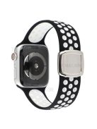 Colorful Silicone Watch Strap for Apple Watch Series 10 42mm / 9 8 7 41mm / 6 5 4 SE SE (2022) SE (2023) 40mm / 3 2 1 38mm - Black / White