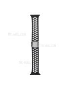 Colorful Silicone Watch Strap for Apple Watch Series 10 42mm / 9 8 7 41mm / 6 5 4 SE SE (2022) SE (2023) 40mm / 3 2 1 38mm - Black / White