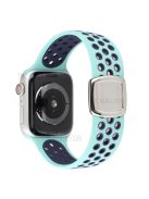 Colorful Silicone Watch Strap for Apple Watch Series 10 42mm / 9 8 7 41mm / 6 5 4 SE SE (2022) SE (2023) 40mm / 3 2 1 38mm - Green / Blue