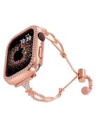 Copper Bracelet for Apple Watch 10 46mm / Ultra 2 / Ultra 49mm / 9 8 7 45mm / SE (2023) SE (2022) SE 6 5 4 44mm / 3 2 1 42mm Replacement Watch Band - Rose Gold