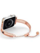 Copper Bracelet for Apple Watch 10 46mm / Ultra 2 / Ultra 49mm / 9 8 7 45mm / SE (2023) SE (2022) SE 6 5 4 44mm / 3 2 1 42mm Zircon Decor Strap - Rose Gold