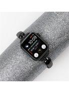 Copper Watch Band for Apple Watch Series 10 42mm / 9 8 7 41mm / SE (2023) SE (2022) SE 6 5 4 40mm / 3 2 1 38mm D-Shaped Rhinestone Decor Bracelet - Black