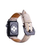 Cowhide Genuine Leather Watch Strap Accessory for Apple Watch Series 10 46mm / Ultra 2 Ultra 49mm / 9 8 7 45mm / SE (2023) SE (2022) SE 6 5 4 44mm / 3 2 1 42mm - Grey