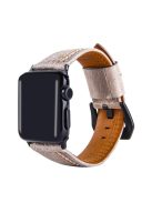 Cowhide Genuine Leather Watch Strap Accessory for Apple Watch Series 10 46mm / Ultra 2 Ultra 49mm / 9 8 7 45mm / SE (2023) SE (2022) SE 6 5 4 44mm / 3 2 1 42mm - Grey