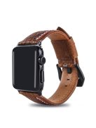 Cowhide Genuine Leather Wristwatch Strap Accessory for Apple Watch Series 10 42mm / 9 8 7 41mm / SE (2023) SE (2022) SE 6 5 4 40mm / 3 2 1 38mm - Brown