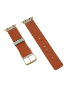 Crocodile Texture Genuine Leather Replacement Watch Band for Apple Watch Series 10 42mm / 9 8 7 41mm / 6 5 4 SE SE (2022) SE (2023) 40mm / 3 2 1 38mm - Green