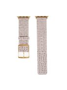 Crocodile Texture Genuine Leather Replacement Watch Band for Apple Watch Series 10 42mm / 9 8 7 41mm / 6 5 4 SE SE (2022) SE (2023) 40mm / 3 2 1 38mm - Grey