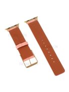 Crocodile Texture Genuine Leather Replacement Watch Band for Apple Watch Series 10 42mm / 9 8 7 41mm / 6 5 4 SE SE (2022) SE (2023) 40mm / 3 2 1 38mm - Orange