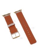 Crocodile Texture Genuine Leather Watch Band Strap for Apple Watch Ultra 49mm / Ultra 2 49mm / Series 9 45mm / SE (2023) 44mm / Series 8 / 7 45mm / Series 6 / 5 / 4 / SE / SE (2022) 44mm / Series 3 / 2 / 1 42mm - Grey