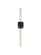 Crocodile Texture Leather Strap Strap for Apple Watch Series 10 42mm / 9 8 7 41mm / SE (2023) SE (2022) SE 6 5 4 40mm / 3 2 1 38mm Wrist Band - Beige