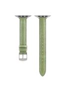 Crocodile Texture Leather Strap Strap for Apple Watch Series 10 42mm / 9 8 7 41mm / SE (2023) SE (2022) SE 6 5 4 40mm / 3 2 1 38mm Wrist Band - Green