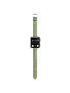 Crocodile Texture Leather Strap Strap for Apple Watch Series 10 42mm / 9 8 7 41mm / SE (2023) SE (2022) SE 6 5 4 40mm / 3 2 1 38mm Wrist Band - Green