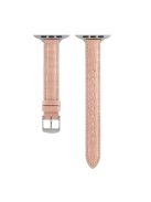 Crocodile Texture Leather Strap Strap for Apple Watch Series 10 42mm / 9 8 7 41mm / SE (2023) SE (2022) SE 6 5 4 40mm / 3 2 1 38mm Wrist Band - Pink