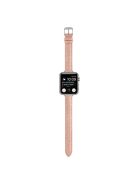 Crocodile Texture Leather Strap Strap for Apple Watch Series 10 42mm / 9 8 7 41mm / SE (2023) SE (2022) SE 6 5 4 40mm / 3 2 1 38mm Wrist Band - Pink