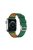 Cross Texture Genuine Leather Smart Watch Strap Replacement for Apple Watch Series 10 46mm / Ultra 2 Ultra 49mm / 9 8 7 45mm / SE (2023) SE (2022) SE 6 5 4 44mm / 3 2 1 42mm - Green