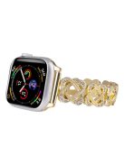 Crossed Ring Band for Apple Watch 10 46mm / Ultra 2 / Ultra 49mm / 9 8 7 45mm / SE (2023) SE (2022) SE 6 5 4 44mm / 3 2 1 42mm Zinc Alloy Strap - Gold