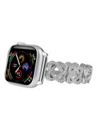 Crossed Ring Band for Apple Watch 10 46mm / Ultra 2 / Ultra 49mm / 9 8 7 45mm / SE (2023) SE (2022) SE 6 5 4 44mm / 3 2 1 42mm Zinc Alloy Strap - Silver